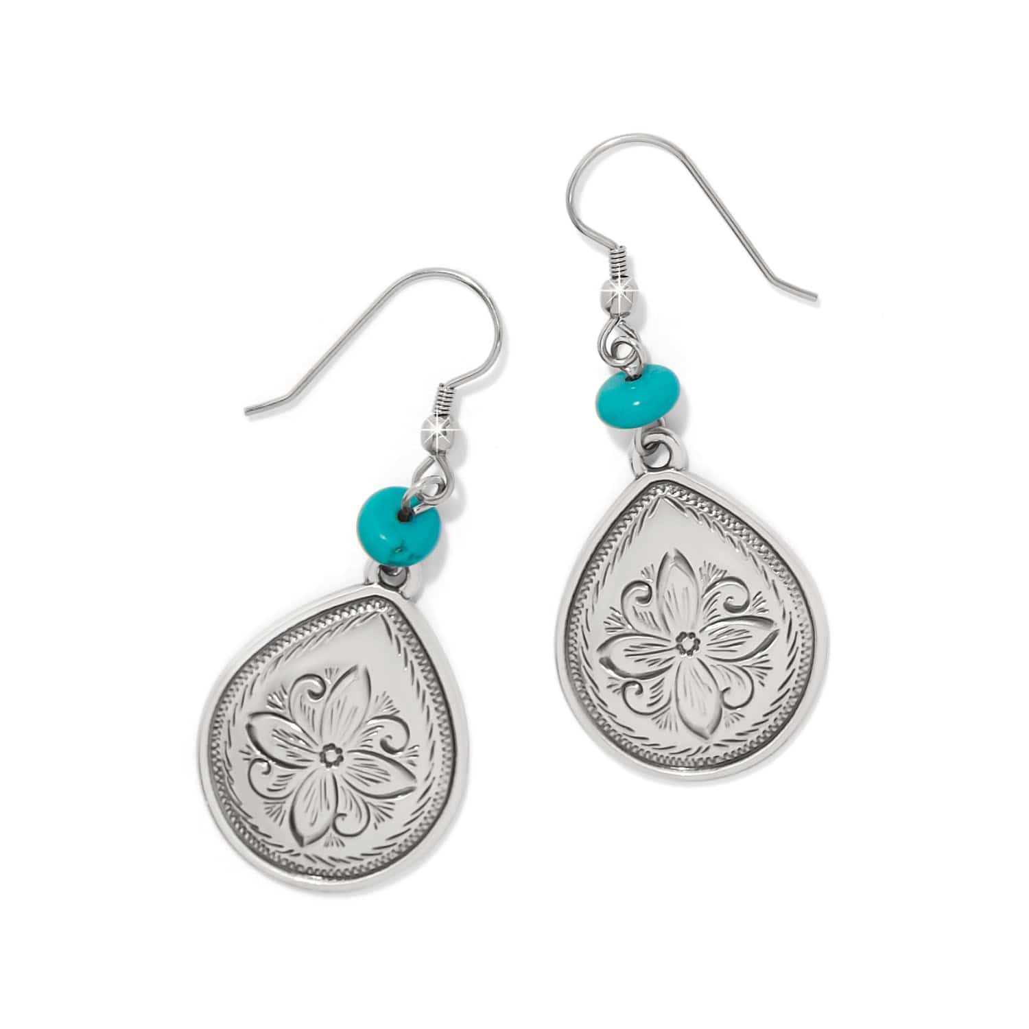 mosaic-turquoise-teardrop-french-wire-earrings__silver-turquoise_0