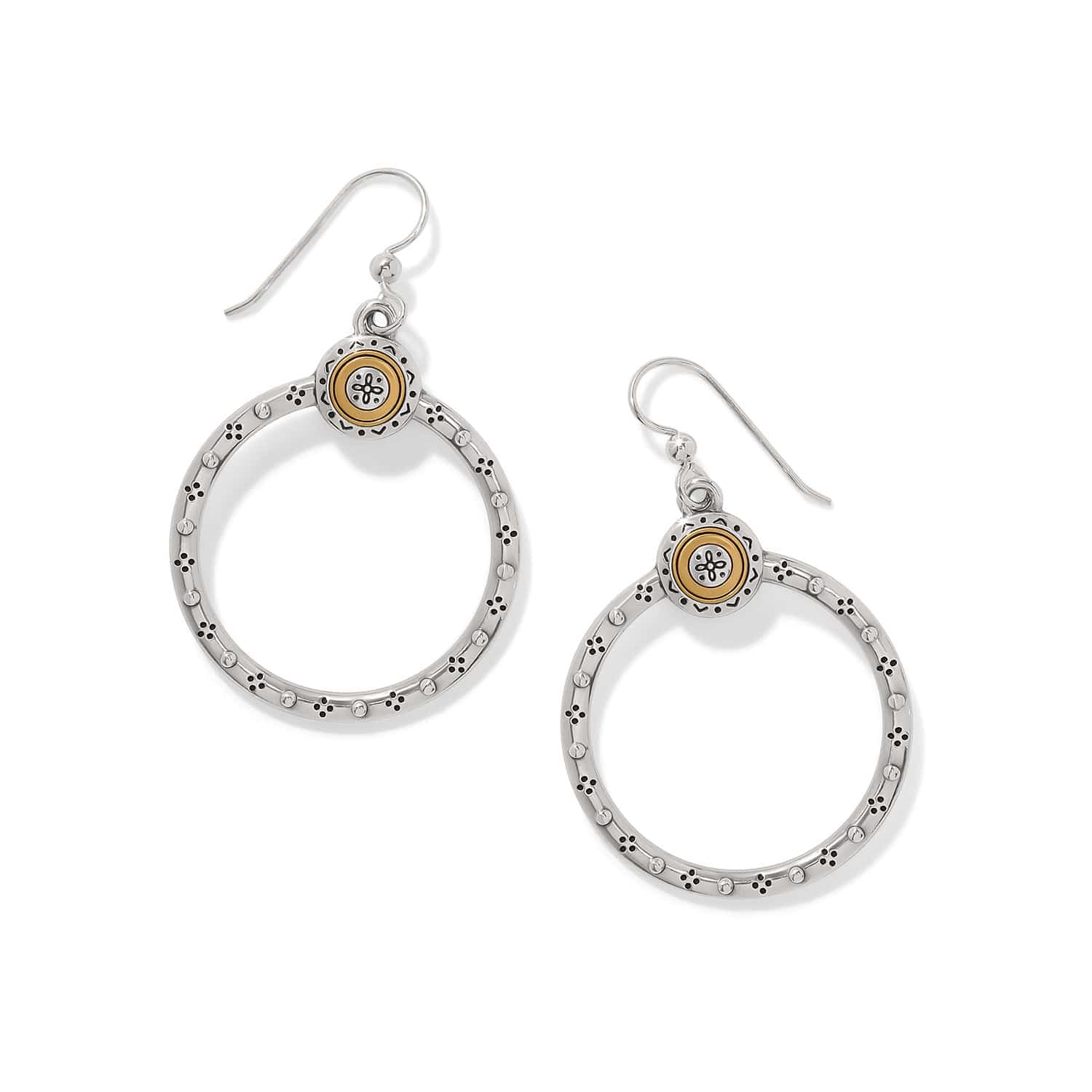 mosaic-two-tone-french-wire-hoop-earrings__silver-gold_0