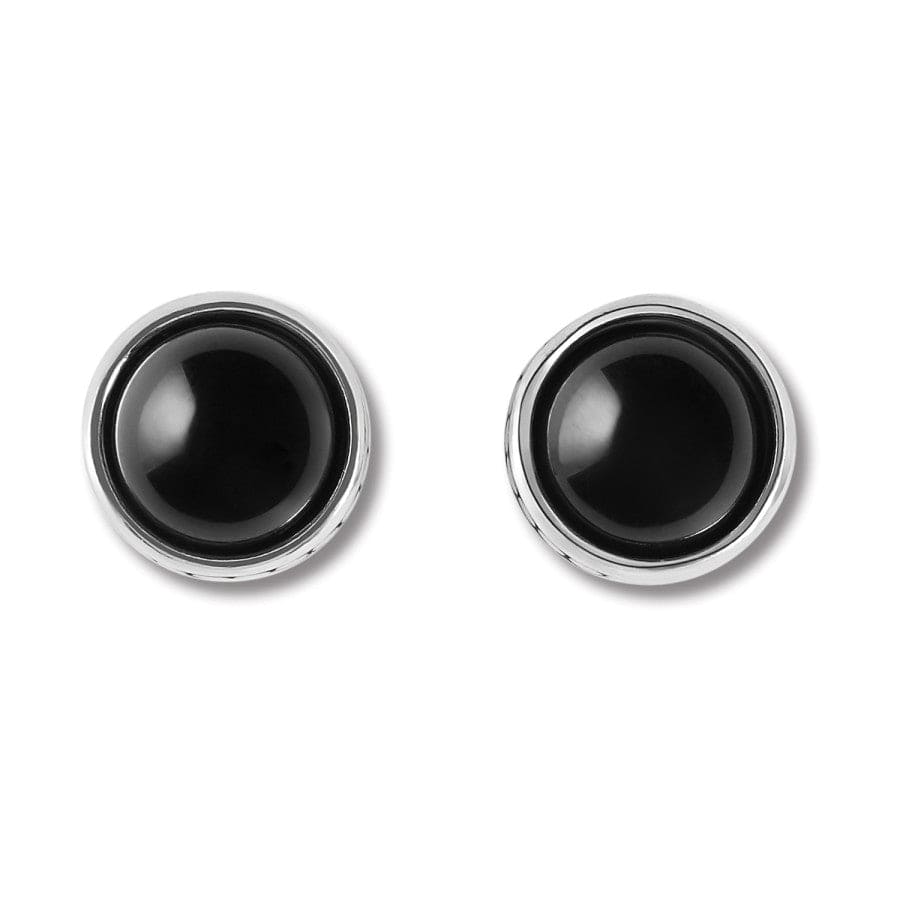 pebble-dot-onyx-post-earrings__silver-black_0